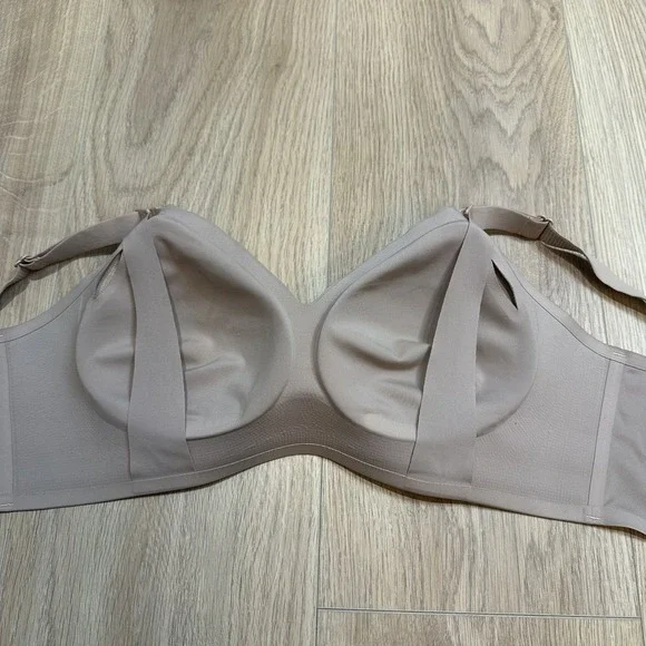 Momcozy Nursing Bra L Beige Maternity Breastfeeding Pumping Comfort - Picture 3 of 5